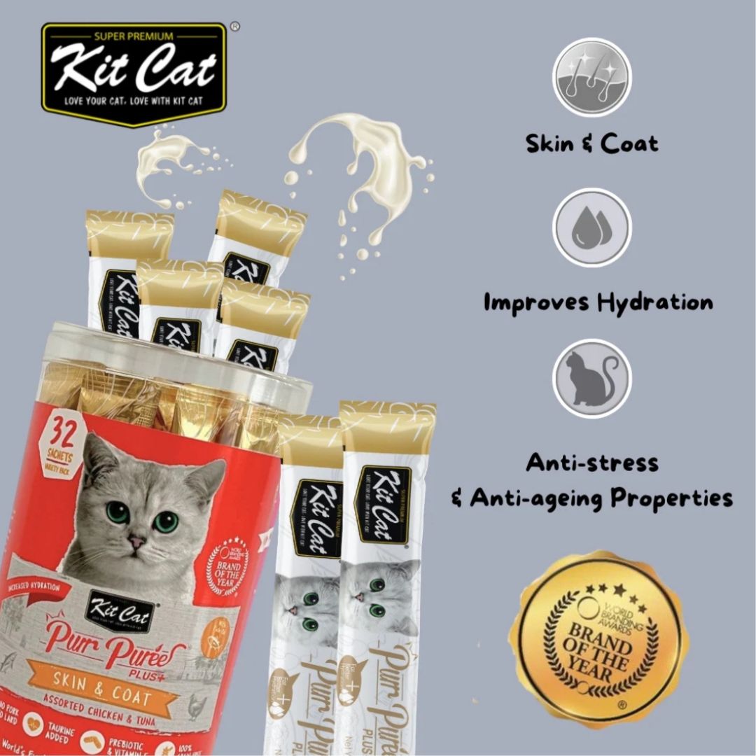 Kit Cat Purr Puree Plus+ Bulk Deal (15g x 32 sachets)