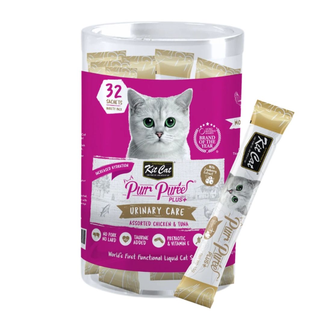 Kit Cat Purr Puree Plus+ Bulk Deal (15g x 32 sachets)