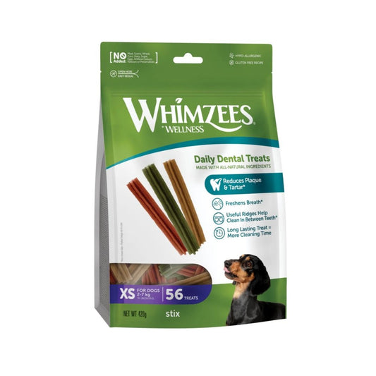 Whimzees Stix X-Small 56pc Assortment/Value Bag