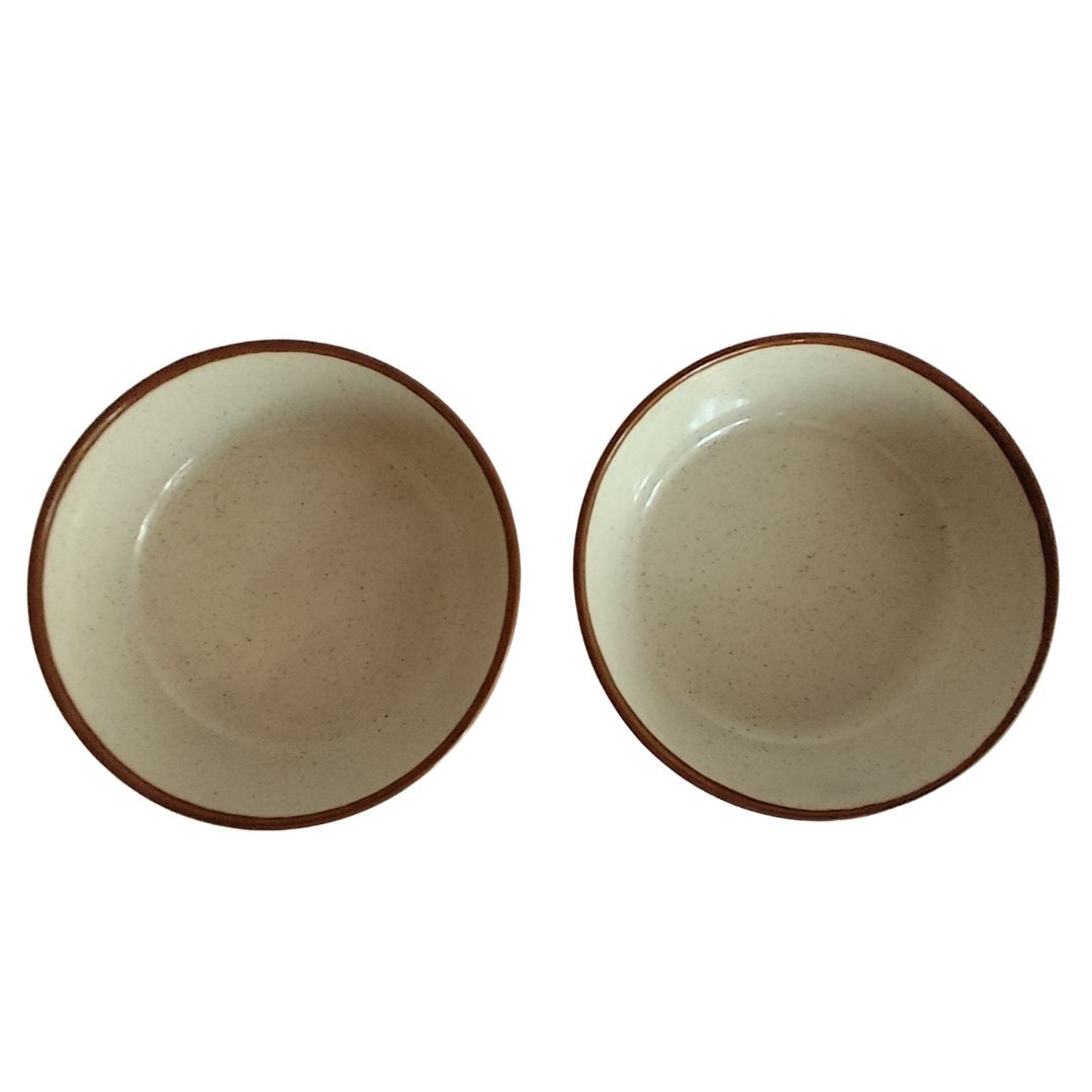 Small Animal Food & Water Bowls - Cinnamon Cream