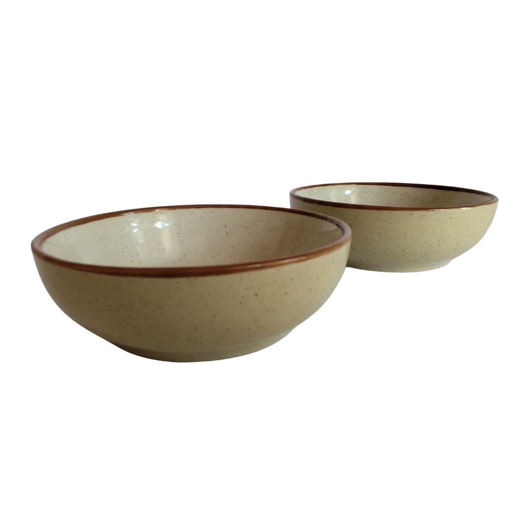 Small Animal Food & Water Bowls - Cinnamon Cream