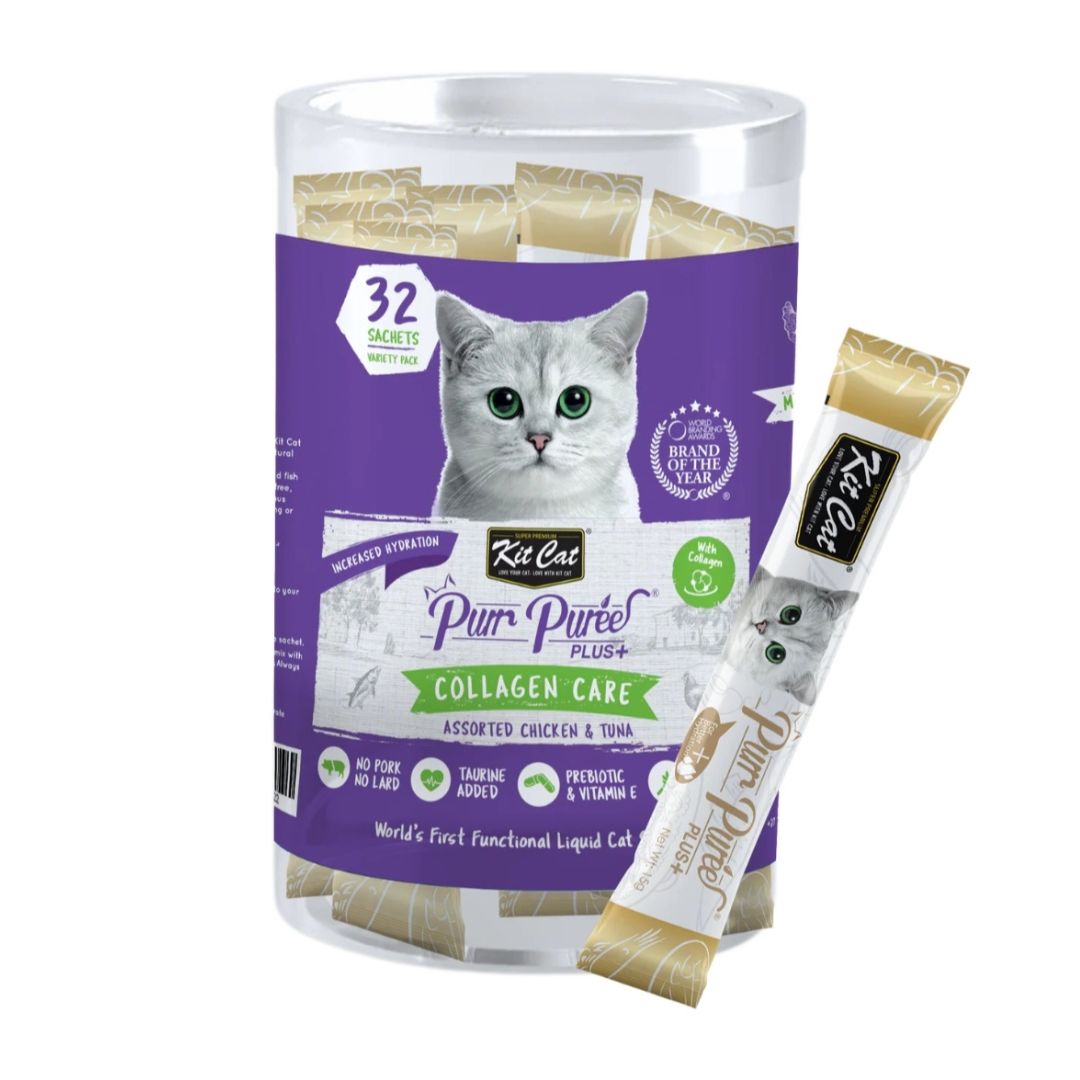 Kit Cat Purr Puree Plus+ Bulk Deal (15g x 32 sachets)