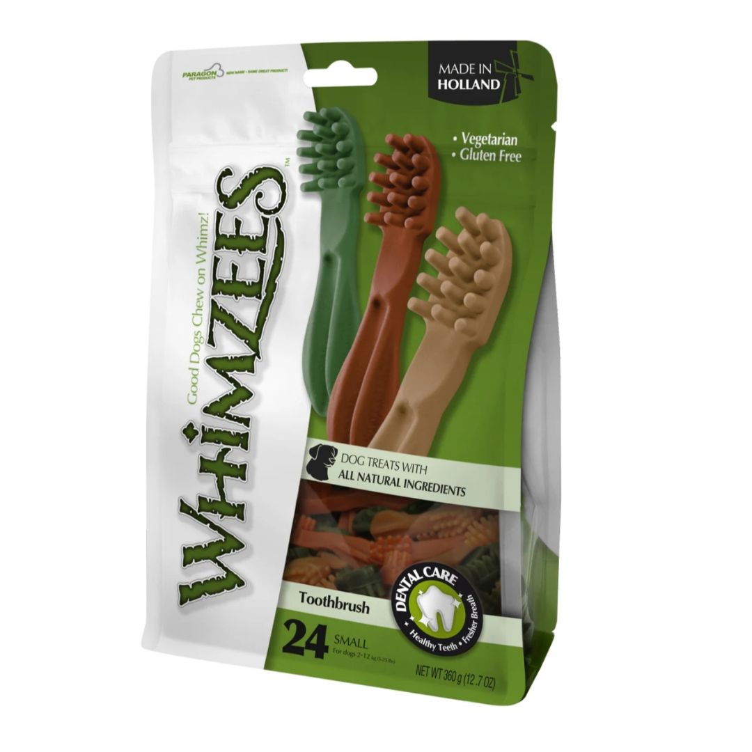 Whimzees Toothbrush Small 24pc Assortment/Value Bag