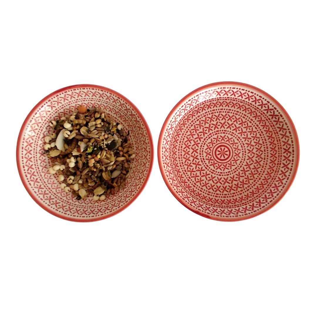 Small Animal Food & Water Bowls - Cinnamon & Sugar