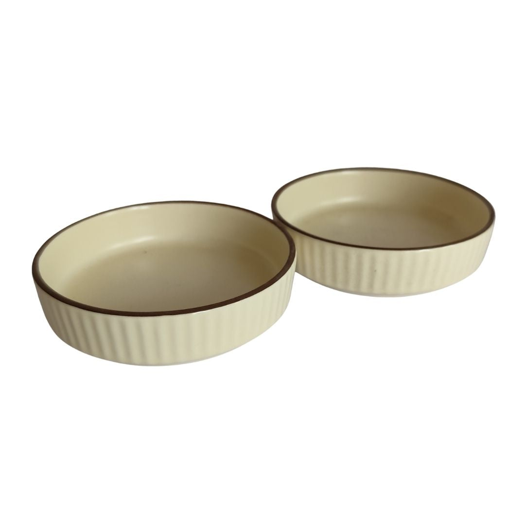 Small Animal Food & Water Bowls - Vanilla Stone
