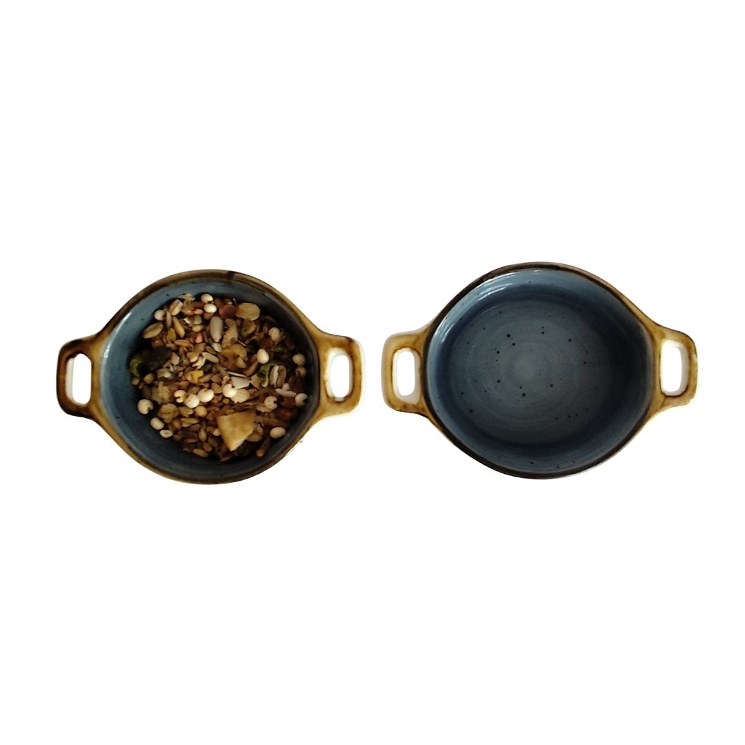 Small Animal Food & Water Bowls - Trendy Blue