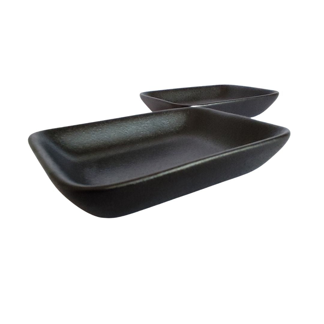 Small Animal Food & Water Bowls - Pitch Black