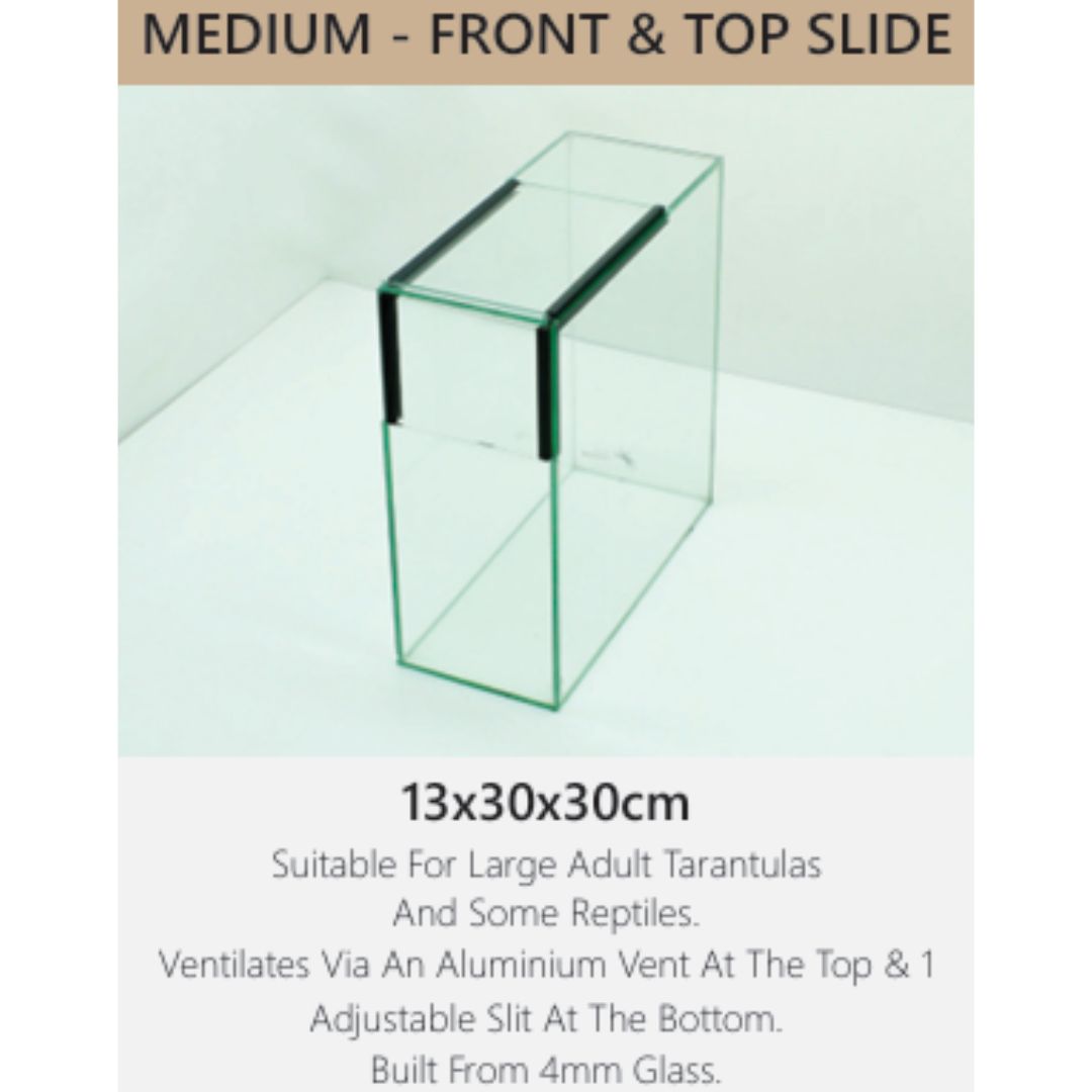 Medium Front & Top Slide Glass Terranium