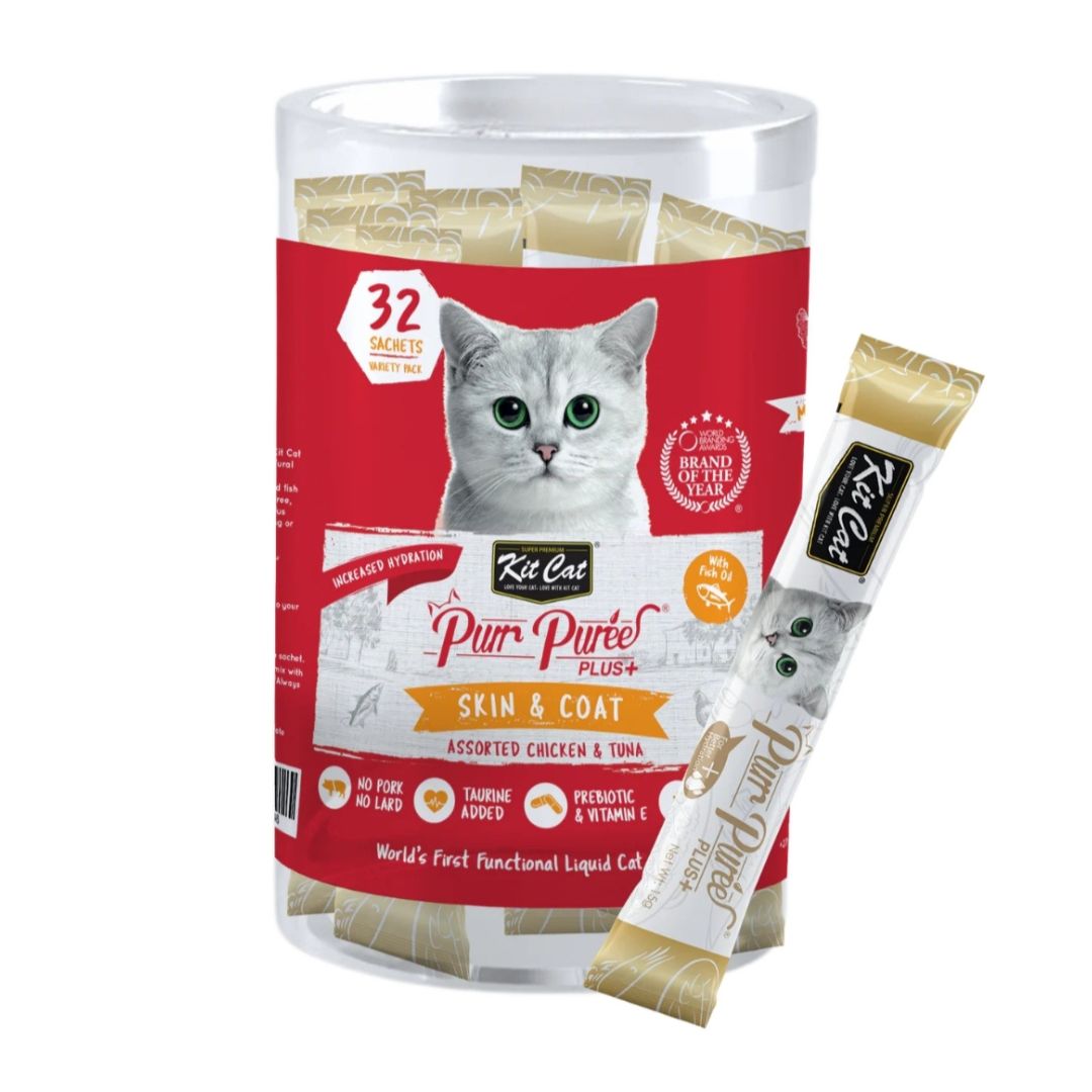Kit Cat Purr Puree Plus+ Bulk Deal (15g x 32 sachets)