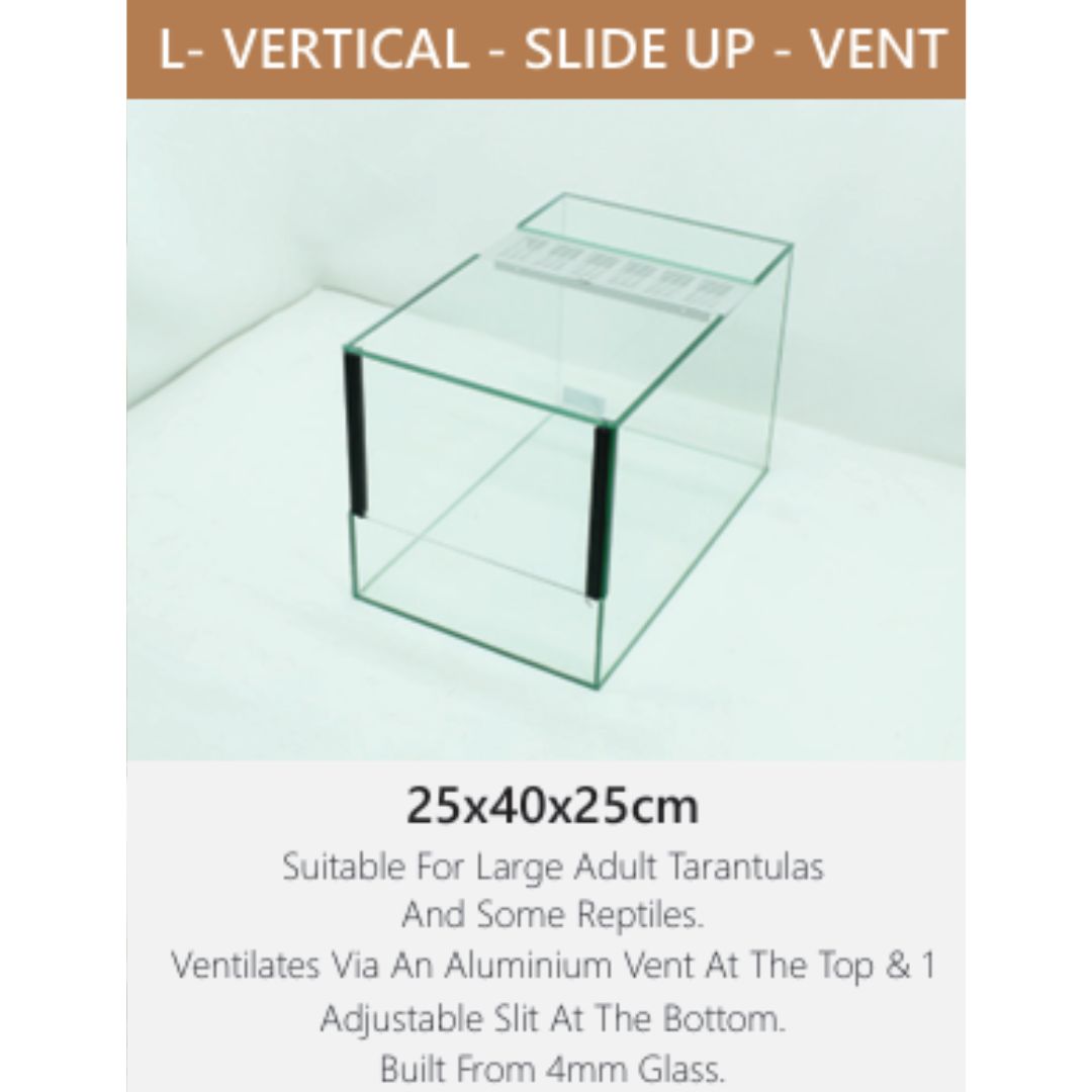 Large Vertical Slide-Up Glass Terranium