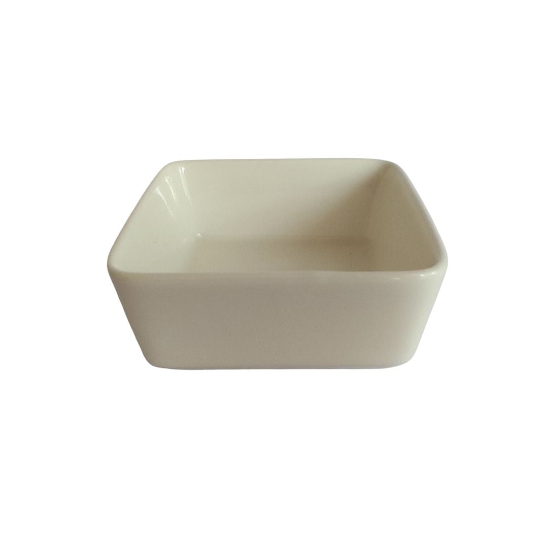 Small Animal Food & Water Bowls - Soft White