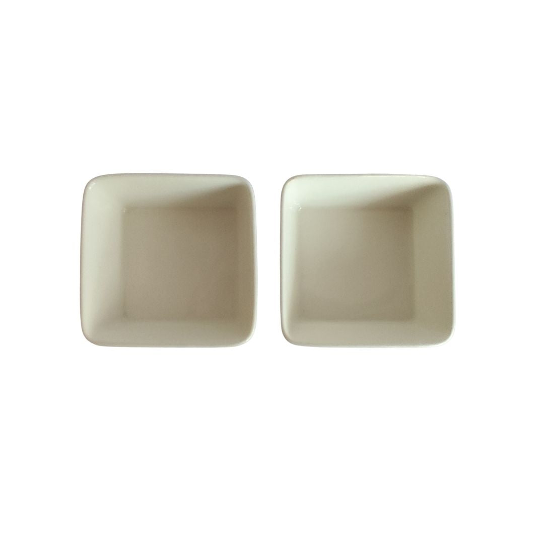 Small Animal Food & Water Bowls - Soft White