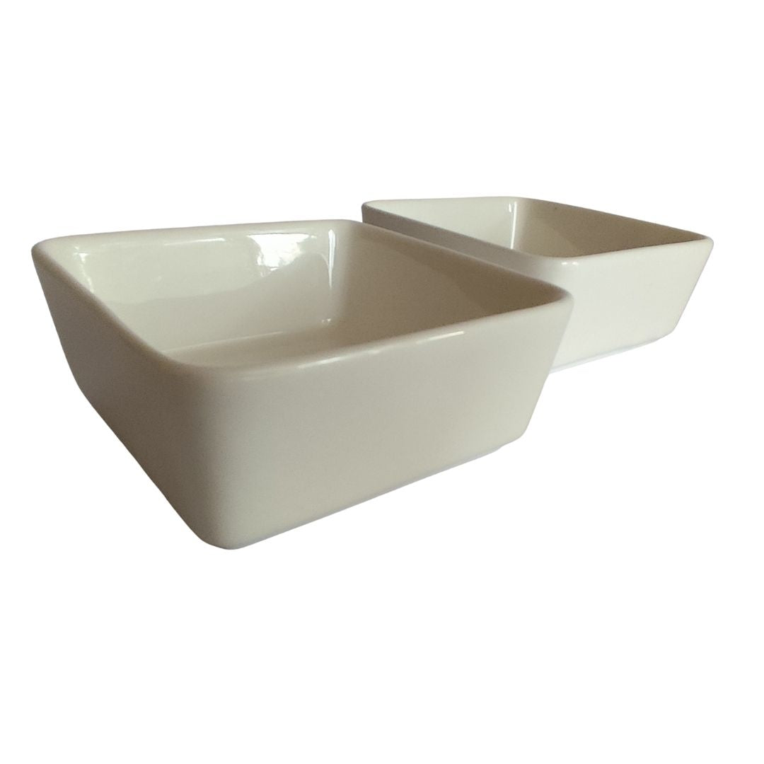 Small Animal Food & Water Bowls - Soft White