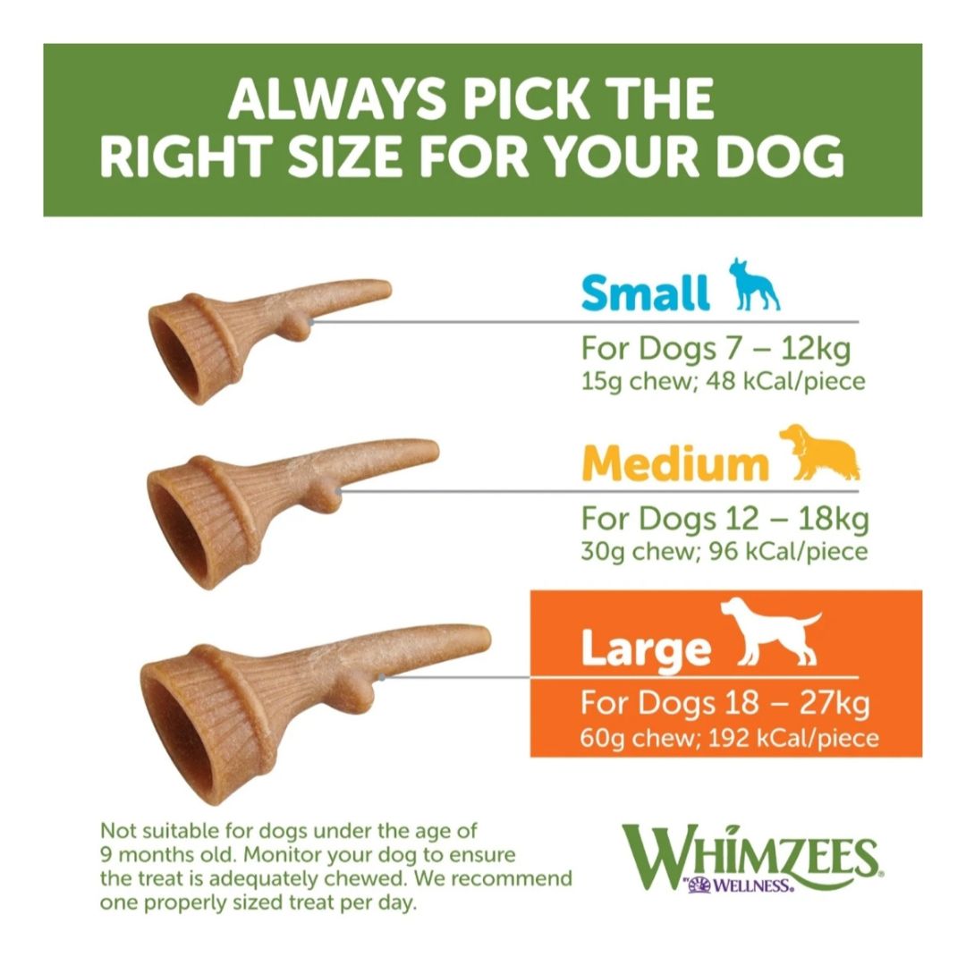 Whimzees Medium Antler Value Bag (12pc)