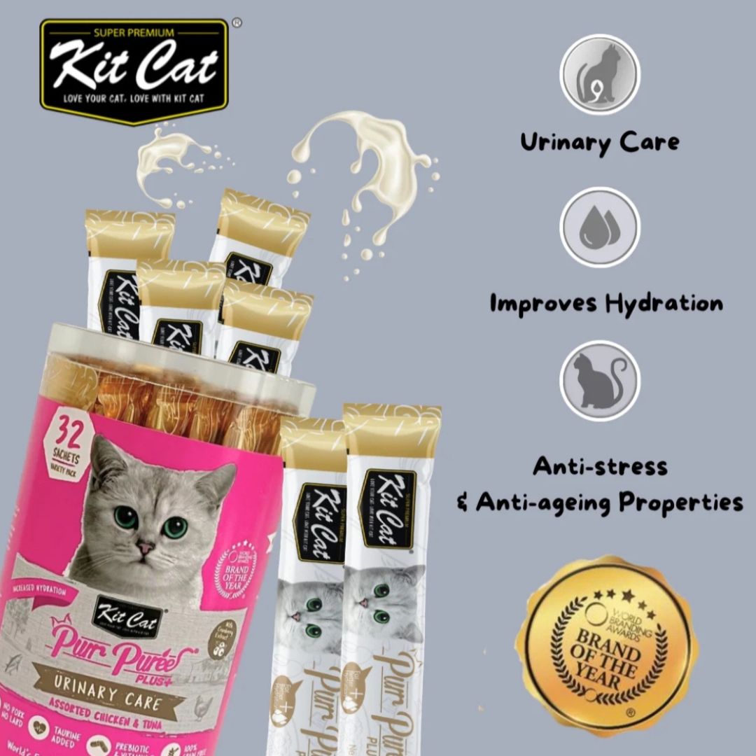 Kit Cat Purr Puree Plus+ Bulk Deal (15g x 32 sachets)