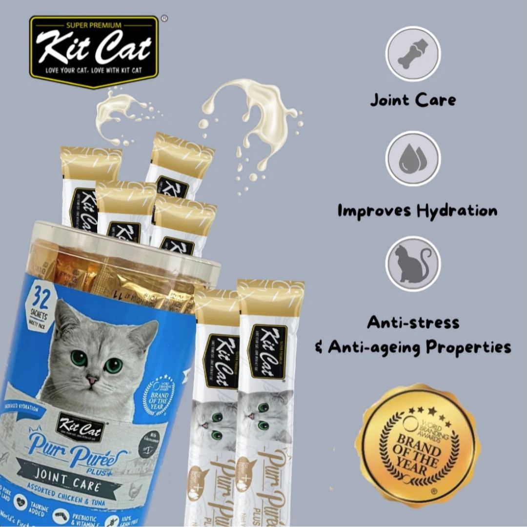 Kit Cat Purr Puree Plus+ Bulk Deal (15g x 32 sachets)