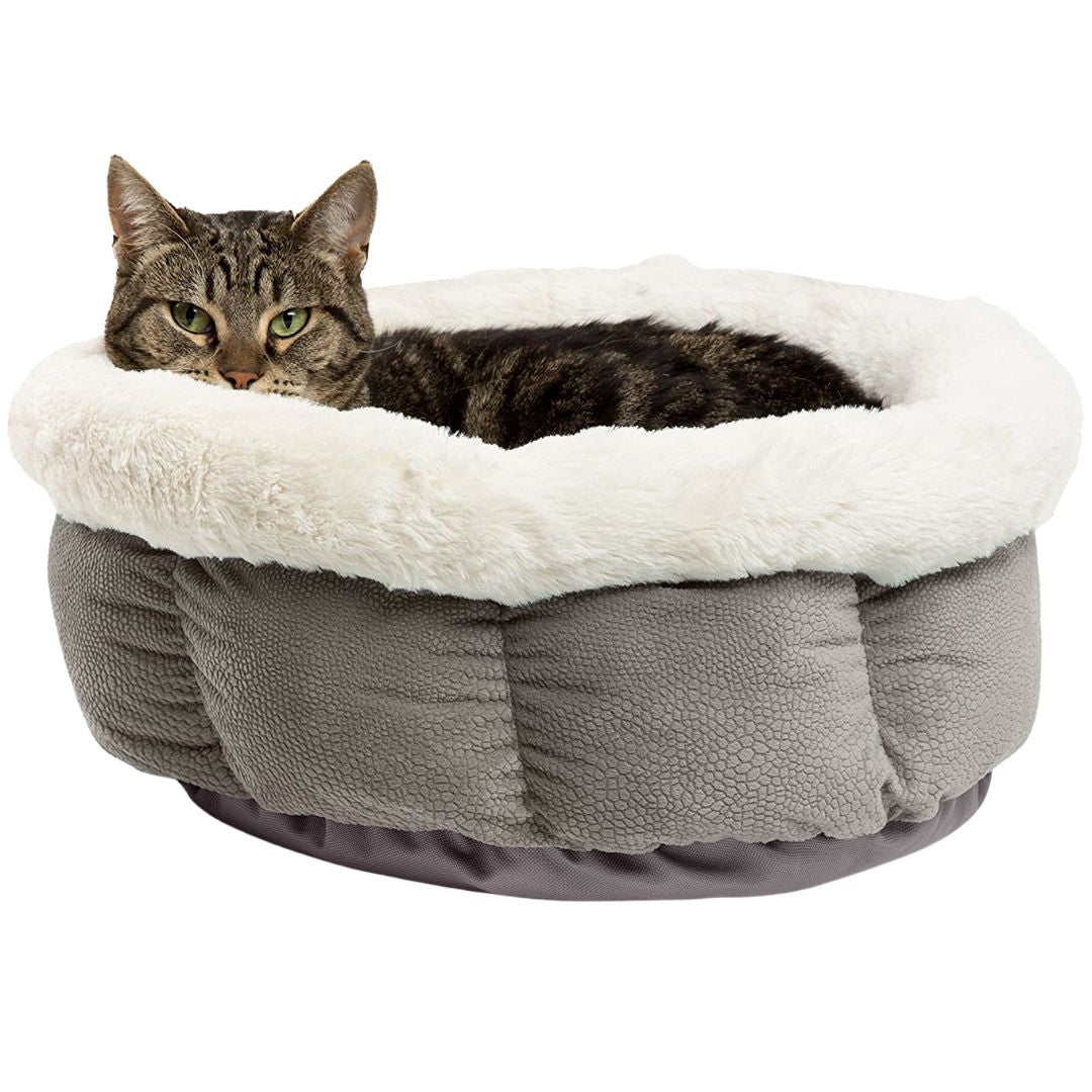 Best Friends by Sheri Cuddle Cup IIan Dog and Cat Bed Grey 2