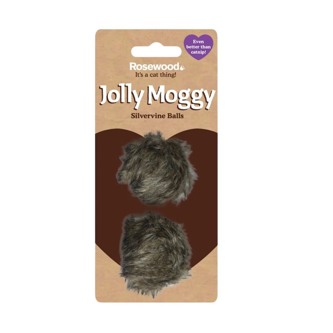 Jolly Moggy Silvervine Plush Balls 2pc