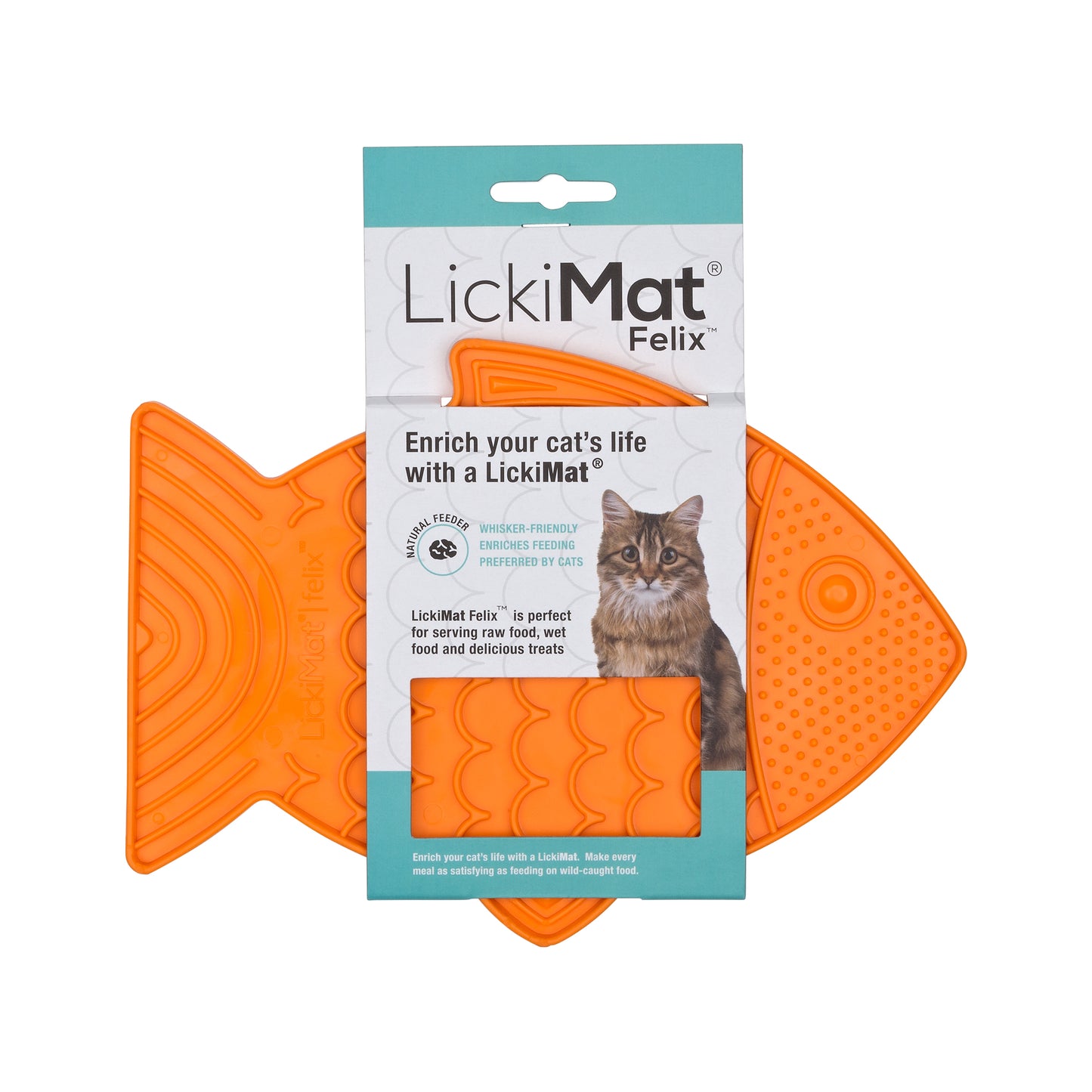 LickiMat Felix for Cats Orange