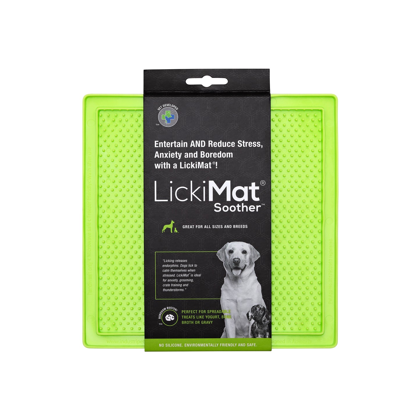 LickiMat Soother for Dogs Green