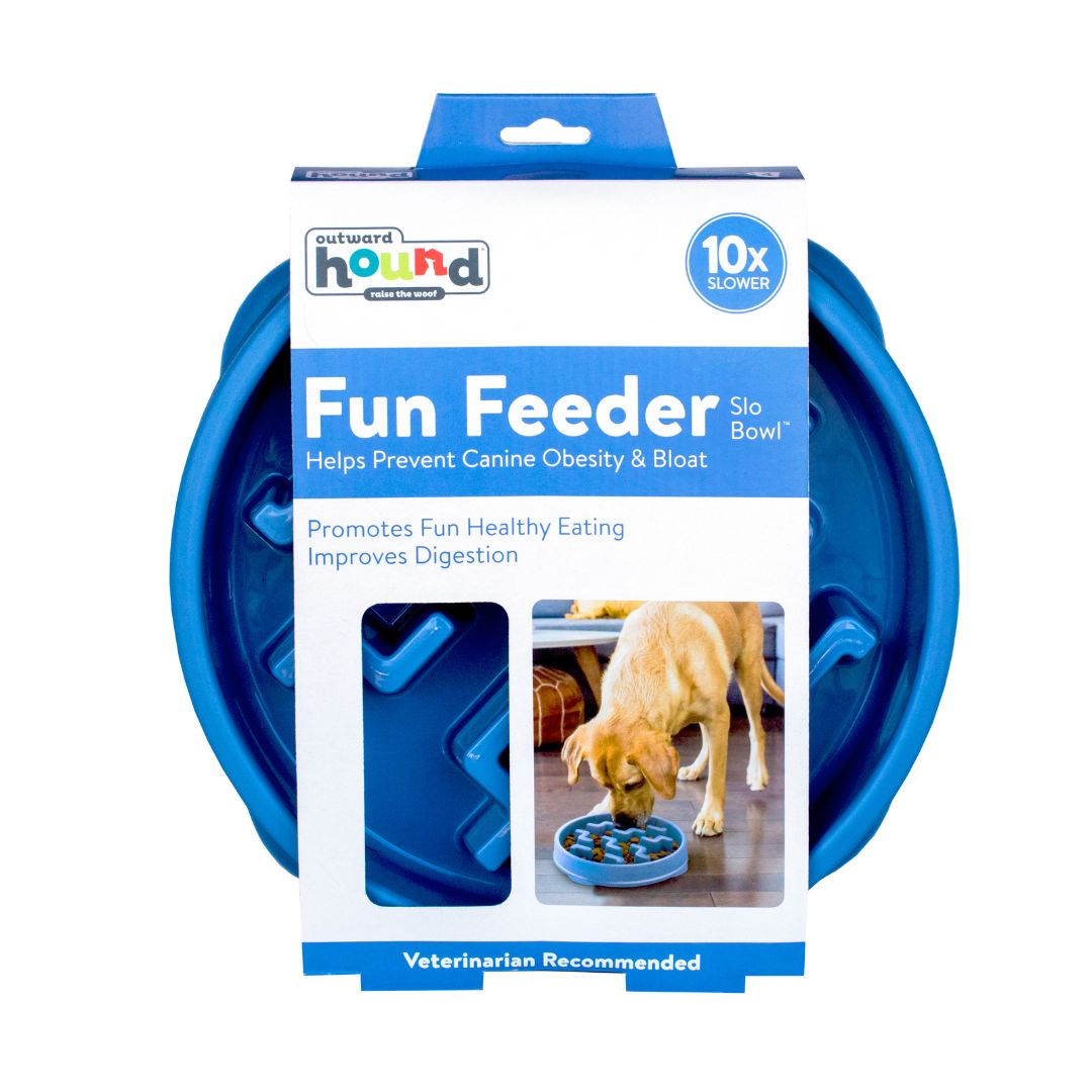 Outward Hound Fun Feeder Notch Blue 2
