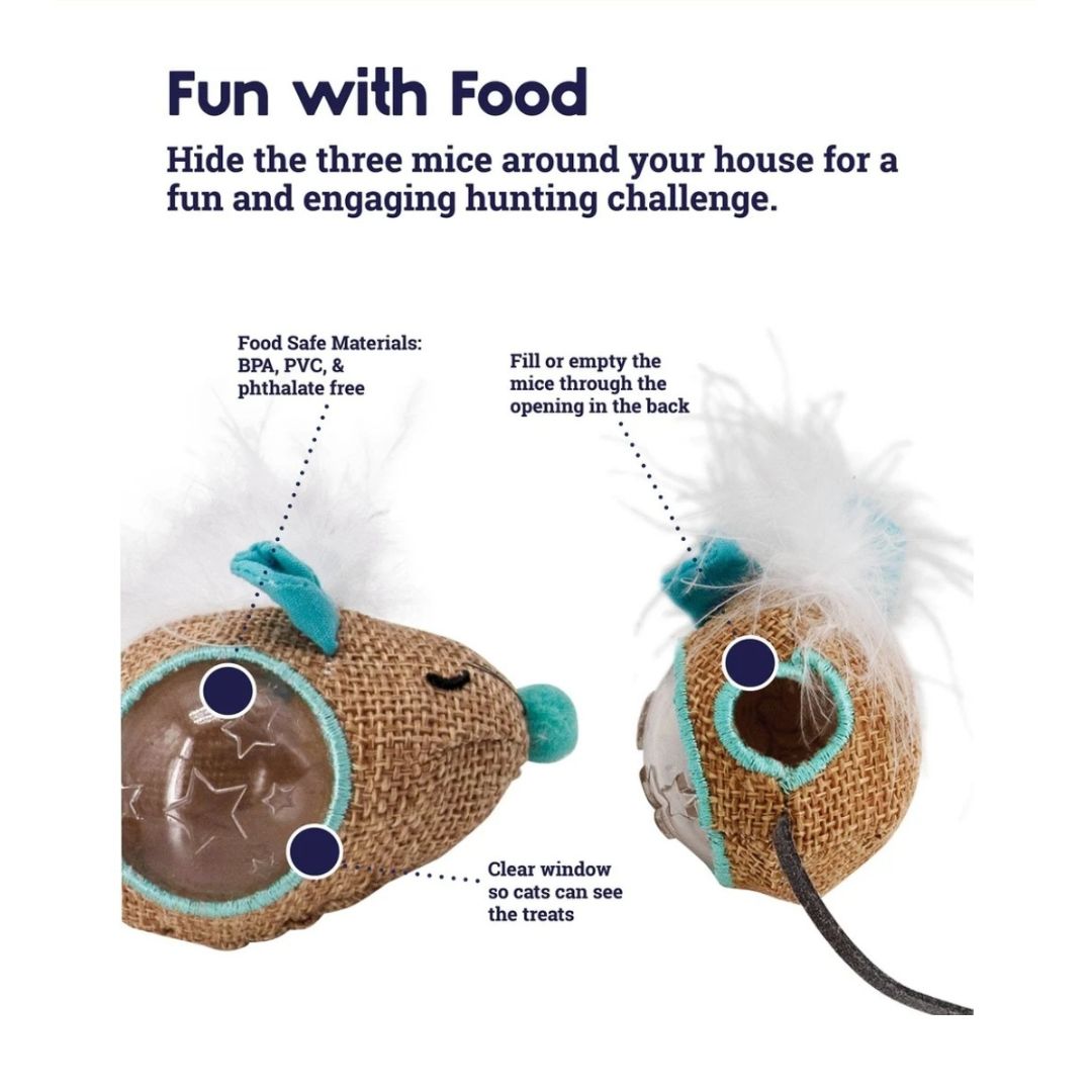 Petstages Mousin Around Hid 'n Treat (3pk)