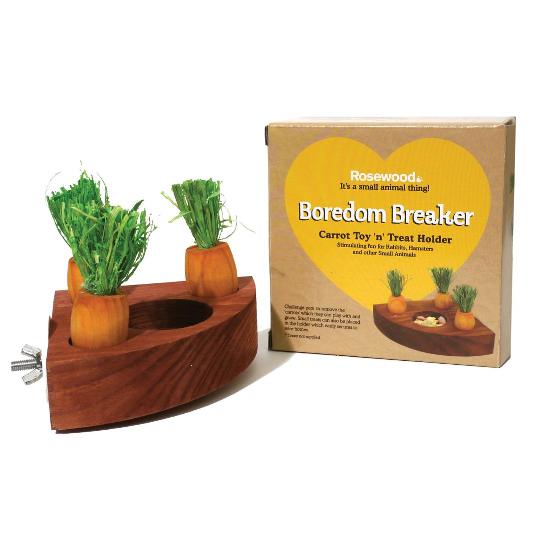 Rosewood Boredom Breaker Carrot Toy 'n' Treat Holder