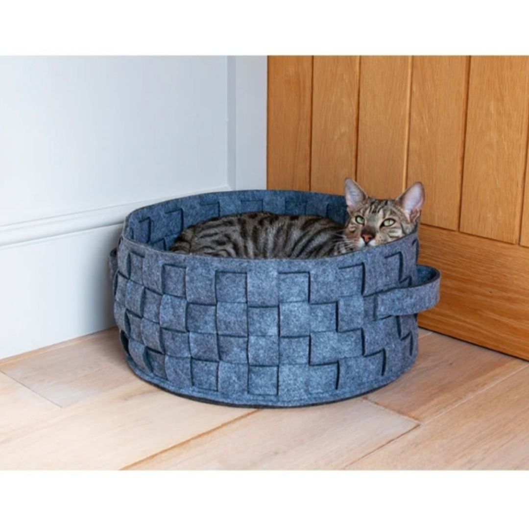 Rosewood Silver Felt & Fur Plaited (43cm x 43cm)