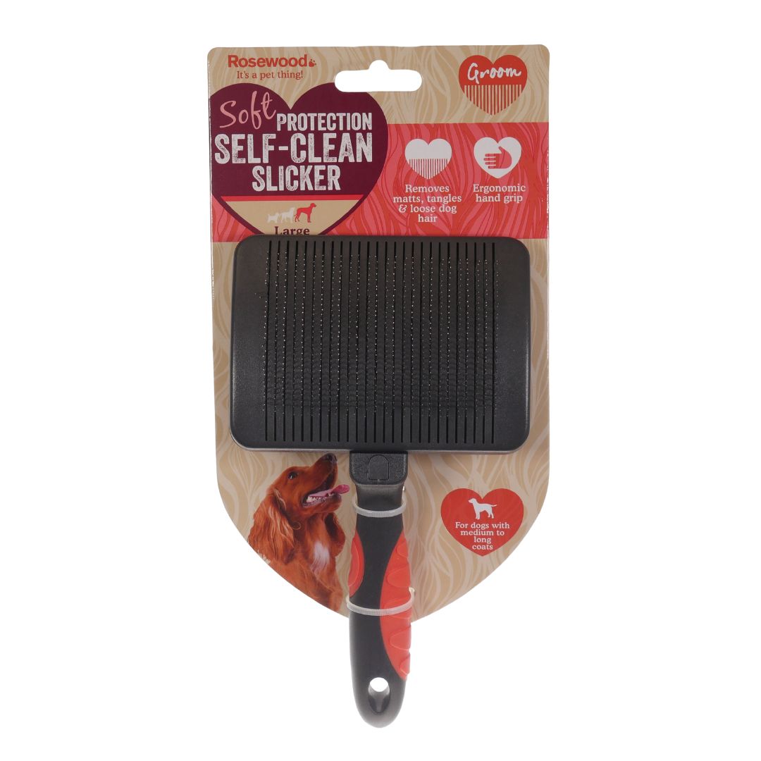 Salon Grooming Self-Cleaning Slicker Brush