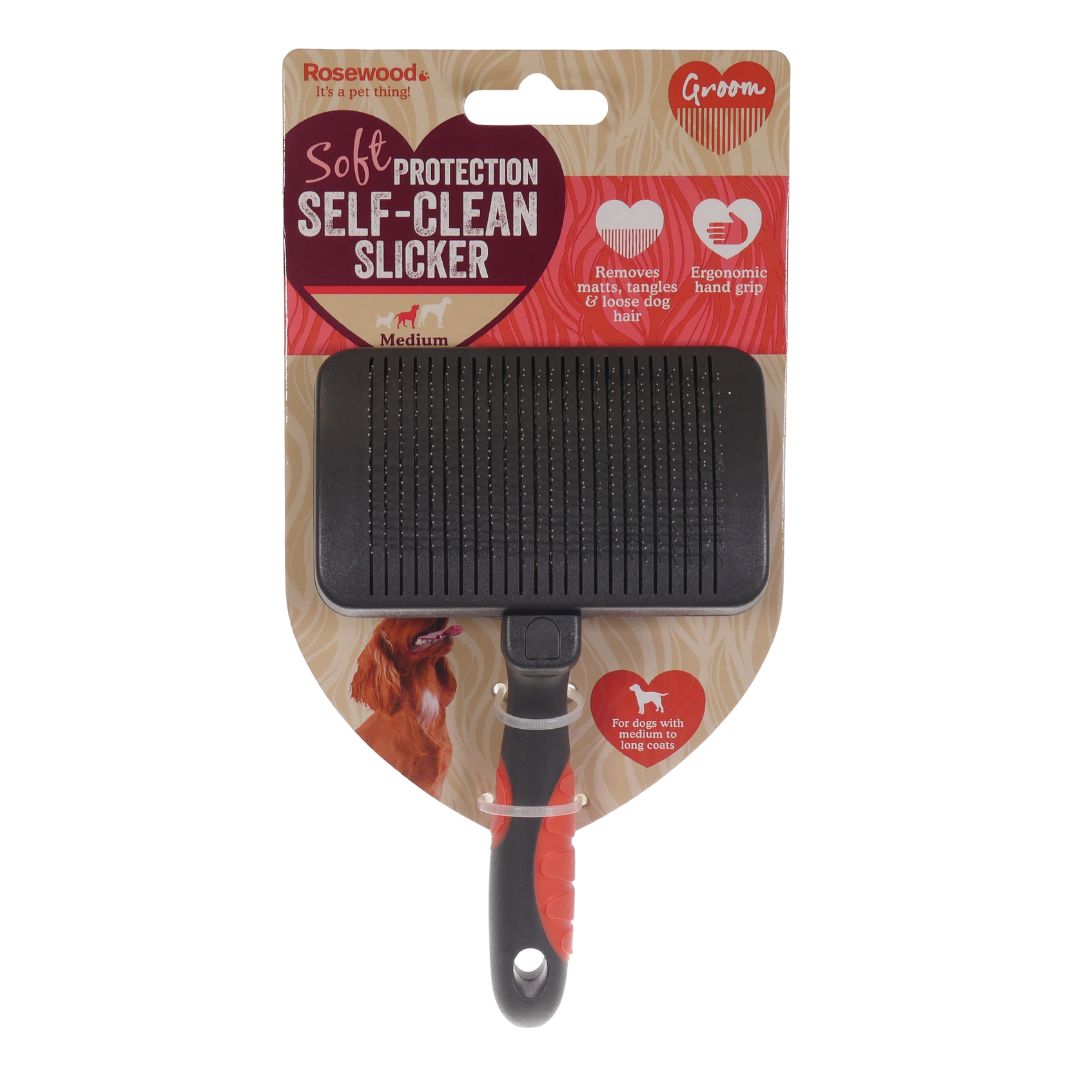 Salon Grooming Self-Cleaning Slicker Brush