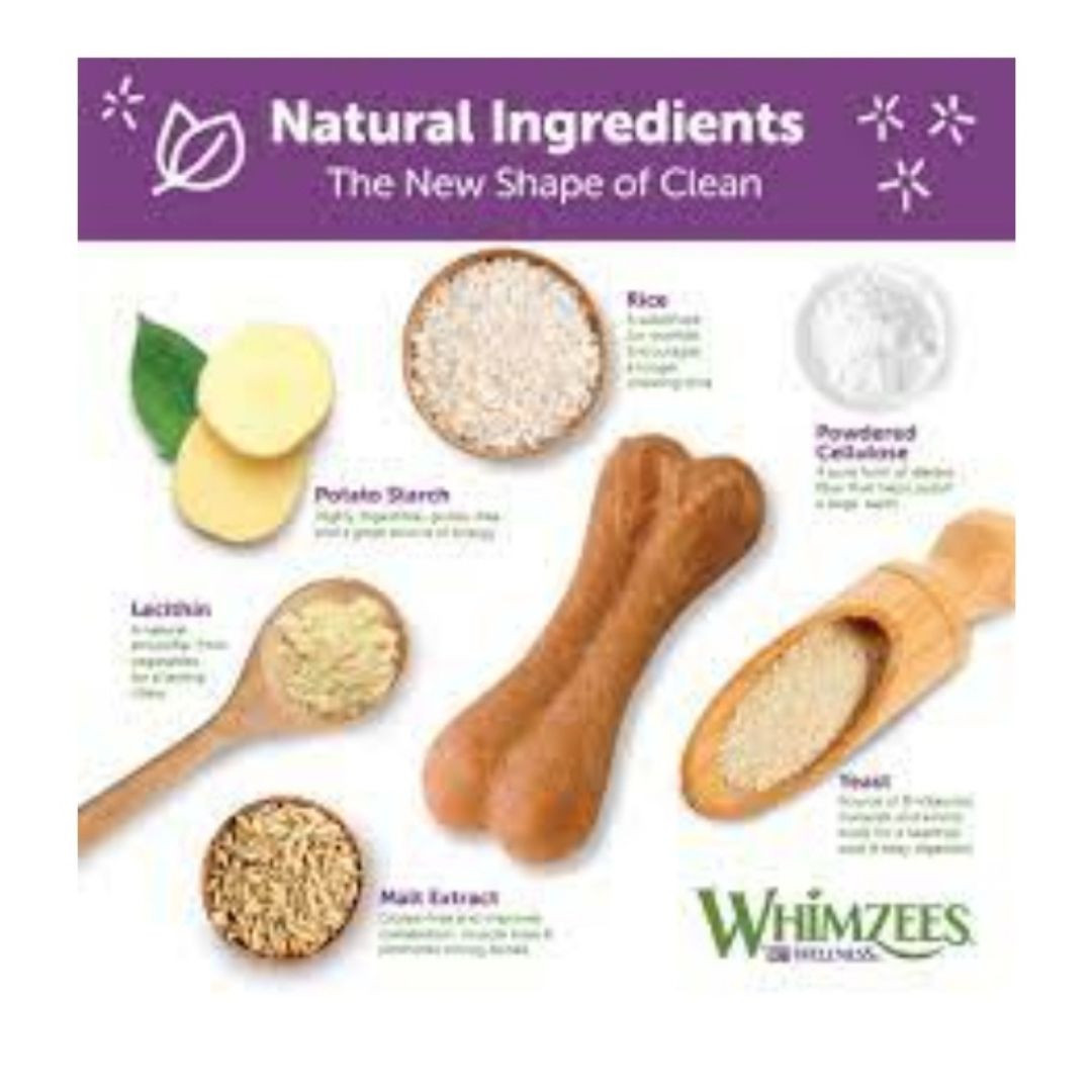 Whimzees Medium/Large Rice Bone Value Bag (9pc)