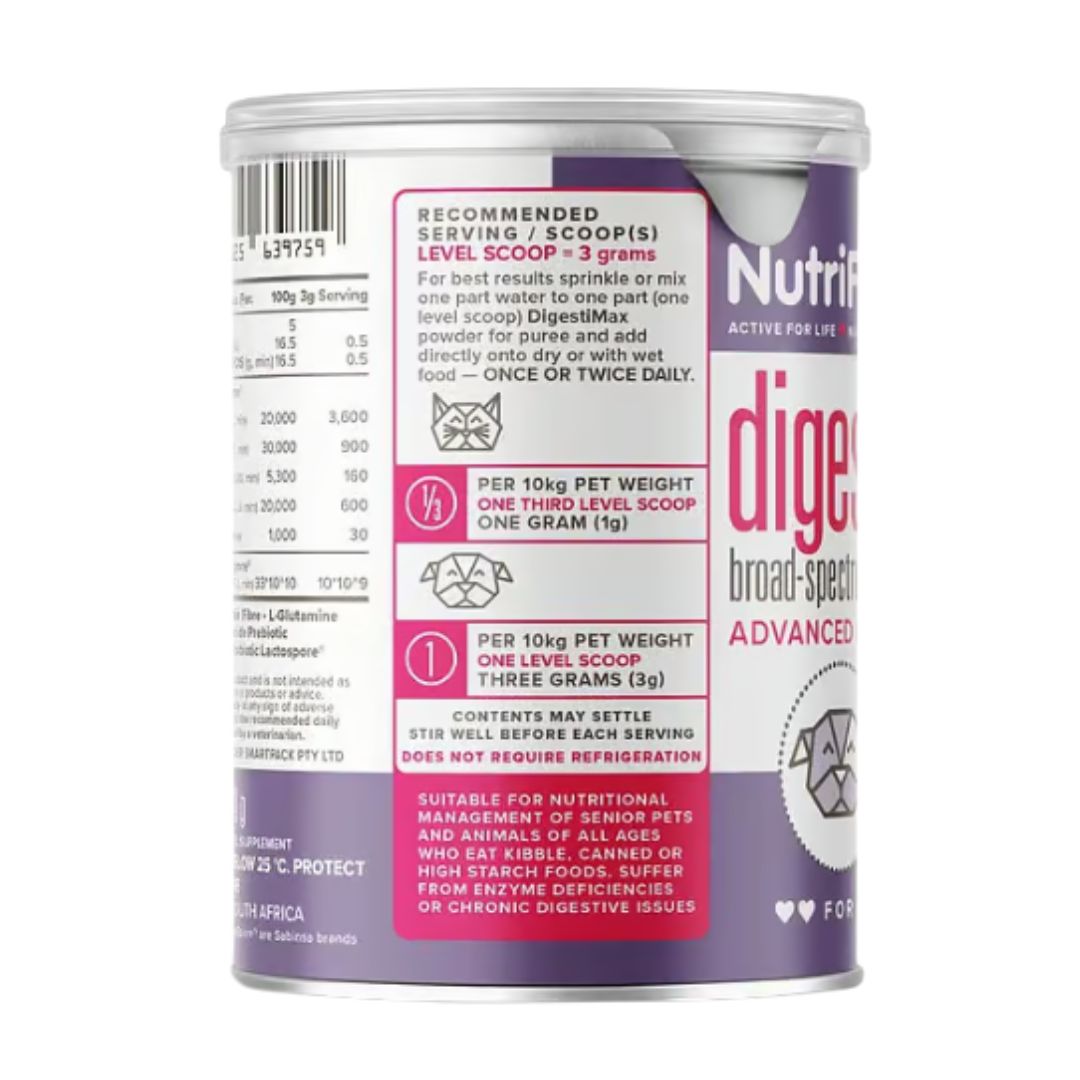 NutriFlex® DigestiMax - Digestive Enzymes with Pre and Probiotics For Dogs and Cats