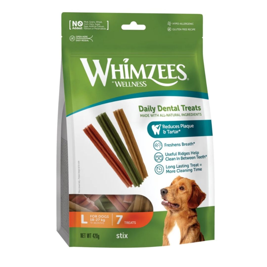 Whimzees Stix Large 7pc Assortment/Value Bag