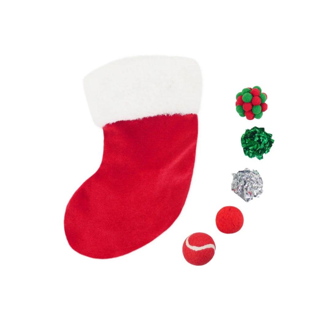 Christmas Cat Toy Stocking