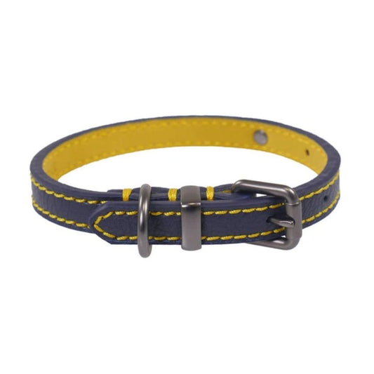 Rosewood & Joules - Navy Leather Collar