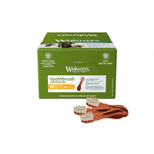 Whimzees Toothbrush Medium 75pcs Assortment/Display Box