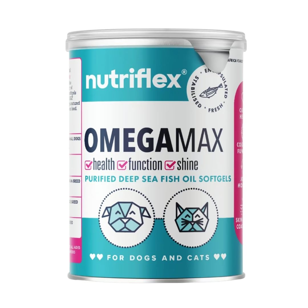 Nutriflex® OmegaMax Omega 3 For Dogs & Cats - Fish Oil Softgels 120 x 1000mg