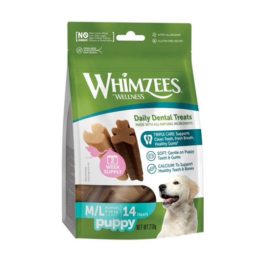 Whimzees Medium/Large Puppy Value Bag (14pc)