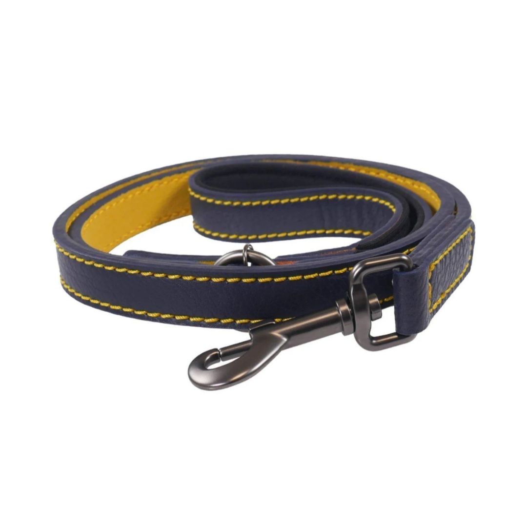 Rosewood & Joules - Navy Leather Lead