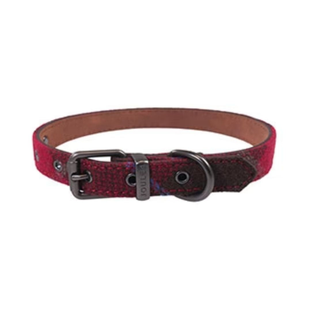 Rosewood & Joules - Heritage Tweed Leather Collar