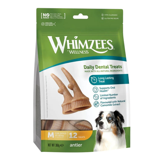 Whimzees Medium Antler Value Bag (12pc)