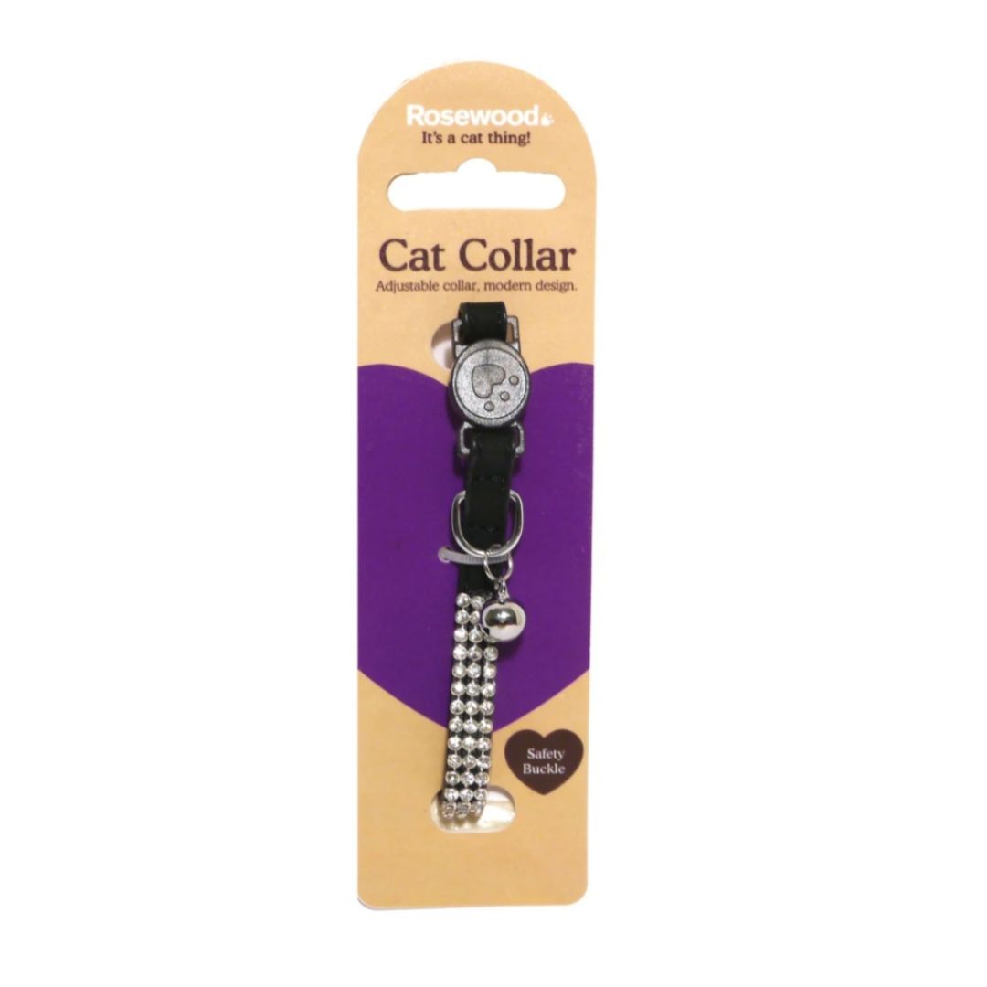 Rosewood Cat Collar Diamante