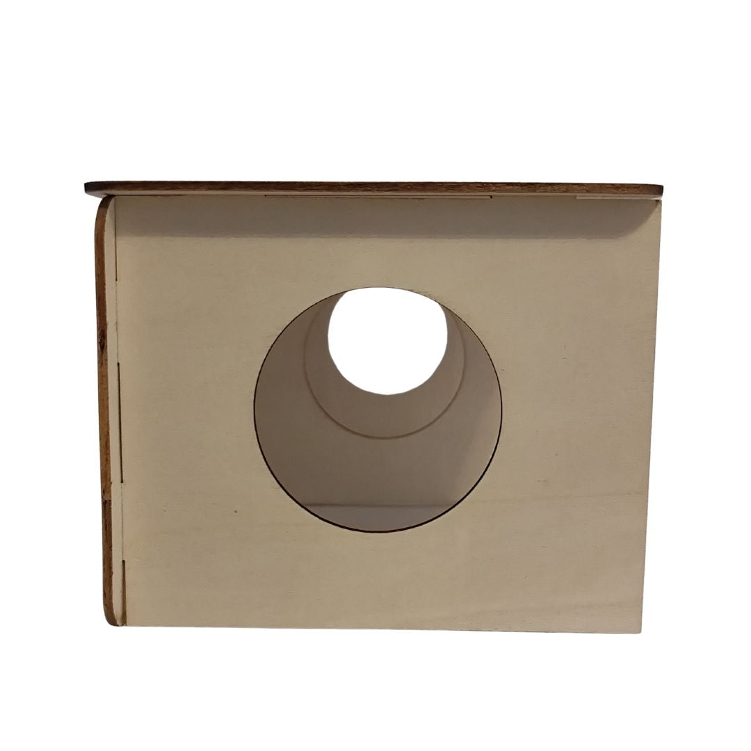 Wooden 3-Chamber Hamster Peek Tunnel