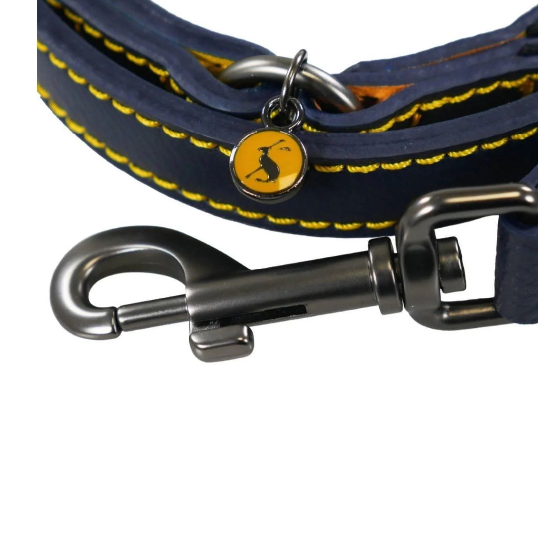 Rosewood & Joules - Navy Leather Lead