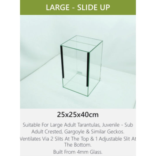 Large Slide-Up Glass Terranium