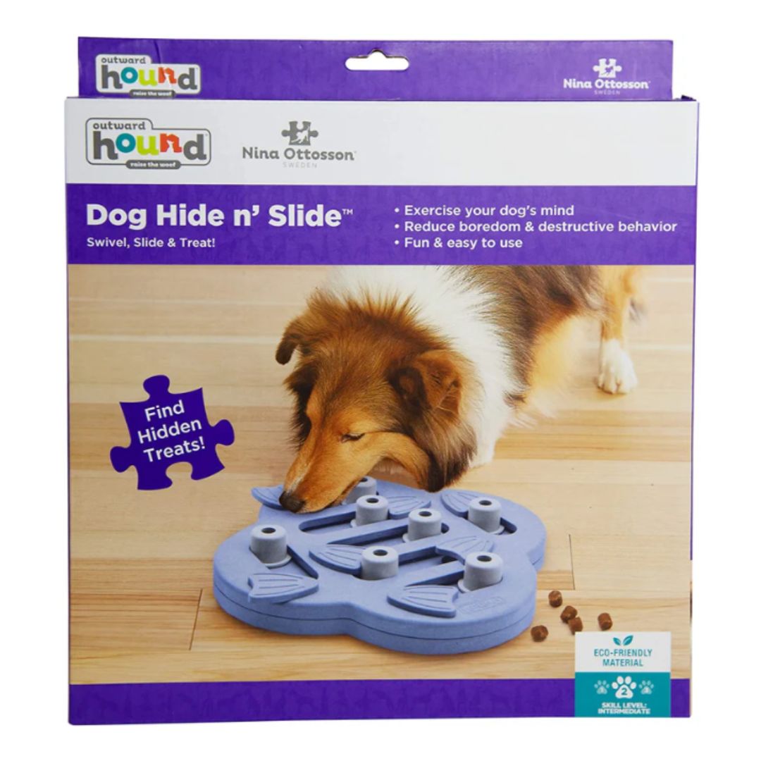 Nina Ottosson Dog Hide 'n Slide Purple Puzzle Feeder