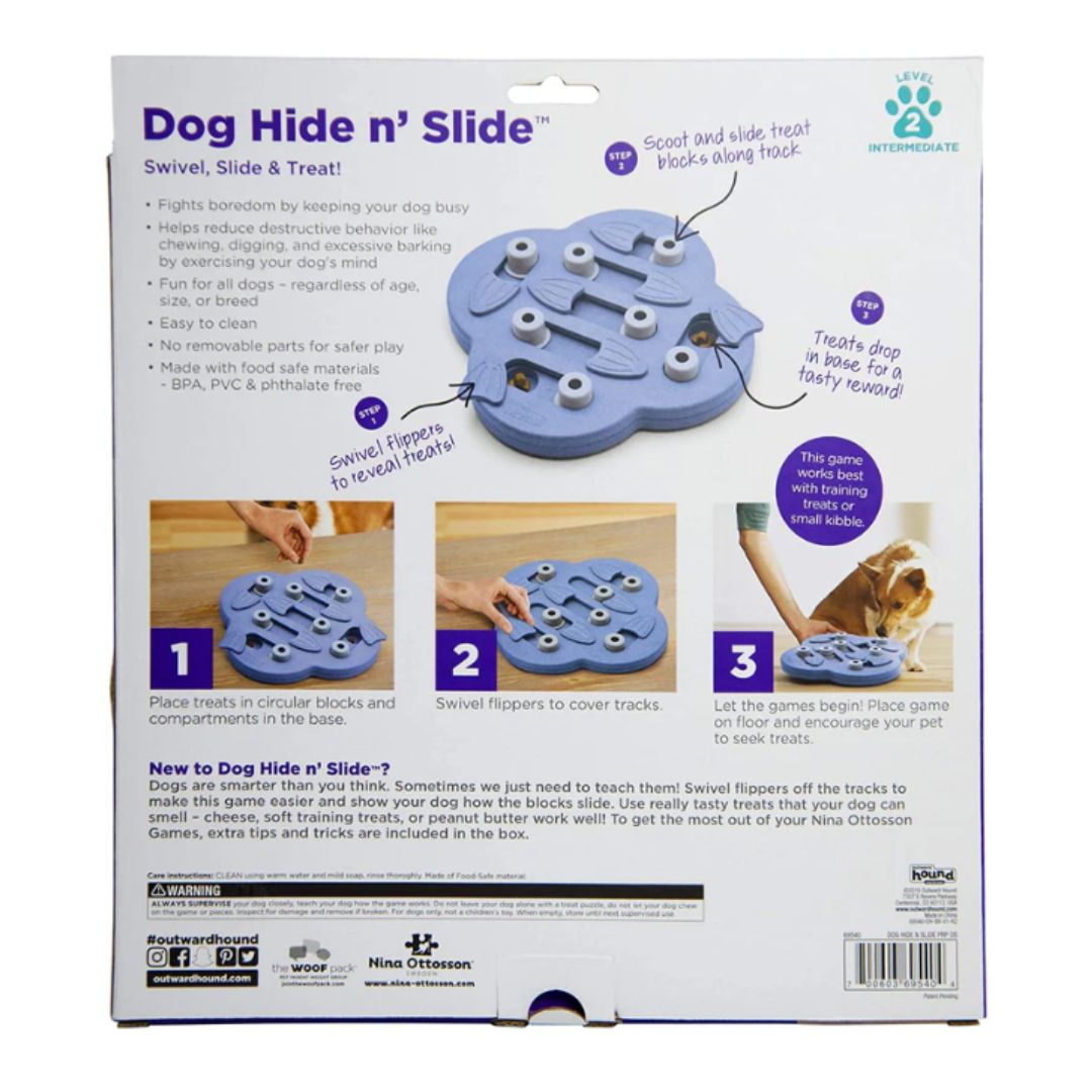 Nina Ottosson Dog Hide 'n Slide Purple Puzzle Feeder