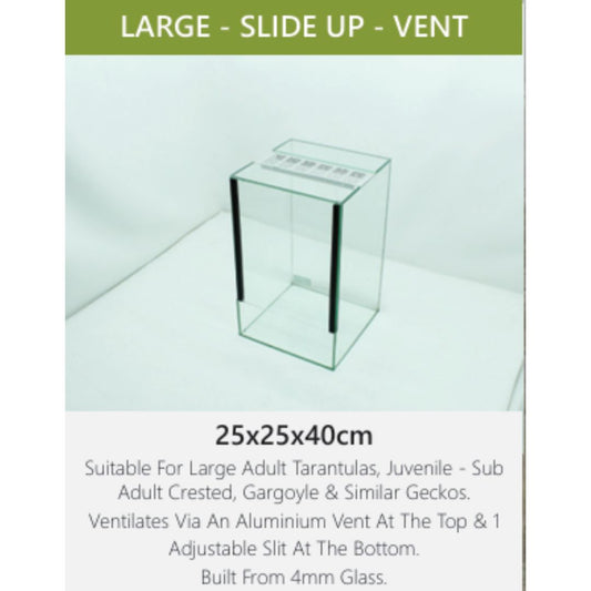 Large Slide-Up Glass Terranium