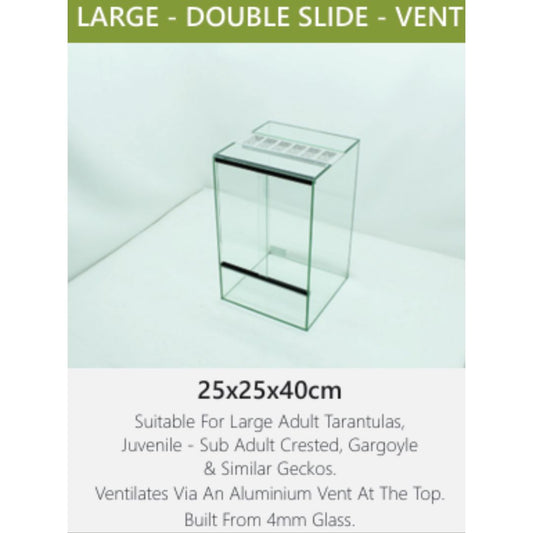 Large Double Slide Glass Terranium