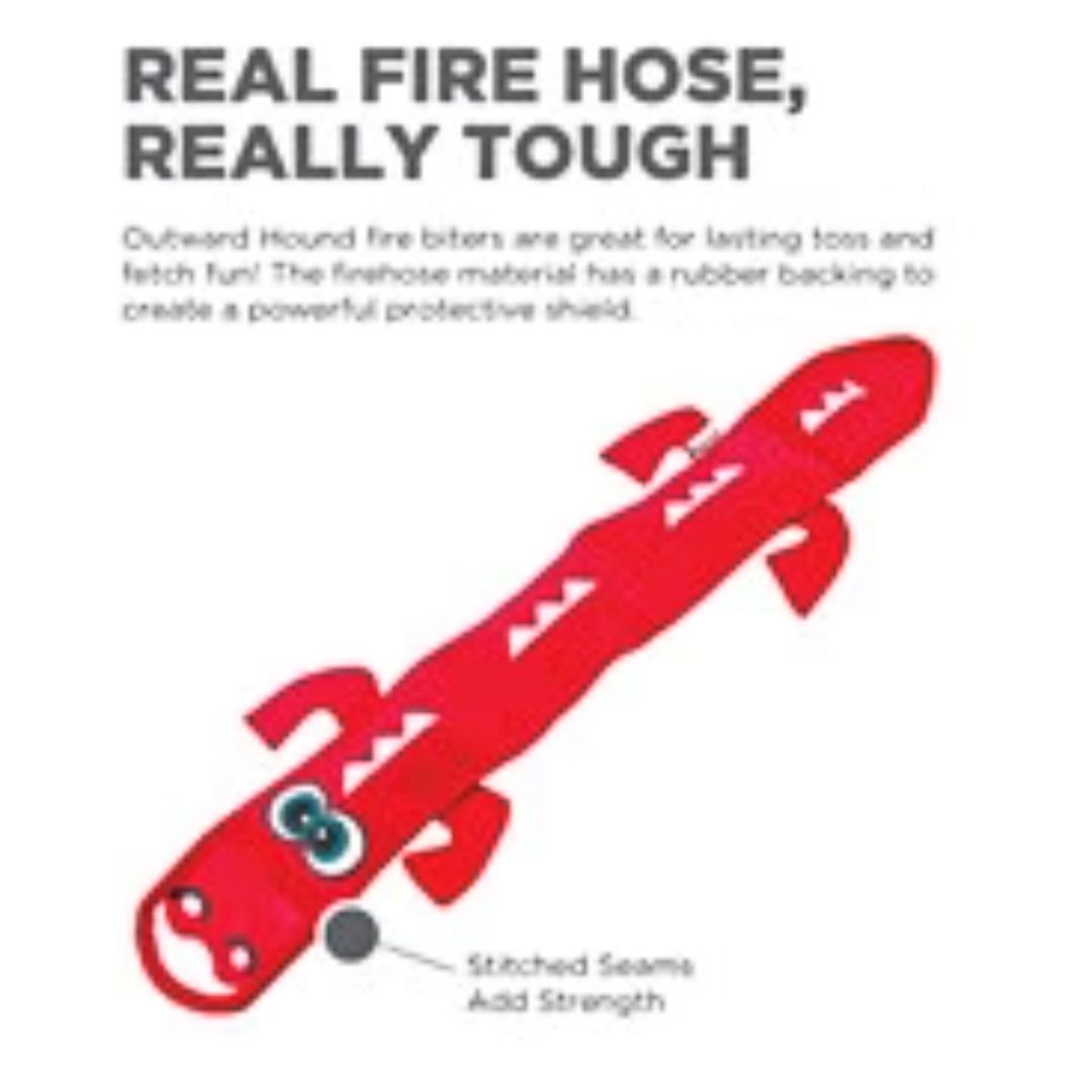 Outward Hound Fire Biterz Large Dragon Red 3 Squeaker